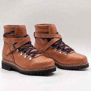 Tabitha Simmons Women Neela Hiker Boots Brown Leather sz 7-7.5US EUR38